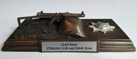 Copy of Cold Cast Bronze L2A3 SMG Plaque All Regiments. Choose Regiment from drop down menu