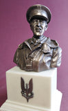 Cold Cast Bronze Bust Sir Archibald David Stirling DSO OBE Special Air Service Cold Cast Bronze Bust