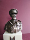 Cold Cast Bronze Bust Sir Archibald David Stirling DSO OBE Special Air Service Cold Cast Bronze Bust