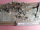 Cold Cast Bronze L7A2 7.62mm GPMG Plaque All Regiments. Choose Regiment from drop down menu