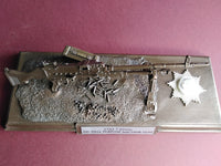 Cold Cast Bronze L7A2 7.62mm GPMG Plaque All Regiments. Choose Regiment from drop down menu