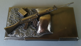 P1 Cold Cast Bronze L1A1 SLR Plaque All Regiments. Choose Regiment from drop down menu