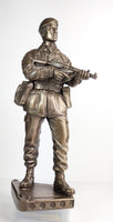 BA01 BAOR/UKLF British Soldier Cold Cast Bronze Figure 14"L2A1 SMG All Regiments. Choose Regiment from drop down menu