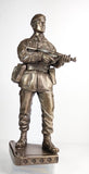 BA01 BAOR/UKLF British Soldier Cold Cast Bronze Figure 14"L2A1 SMG All Regiments. Choose Regiment from drop down menu