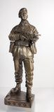 BA01 BAOR/UKLF British Soldier Cold Cast Bronze Figure 14"L2A1 SMG All Regiments. Choose Regiment from drop down menu