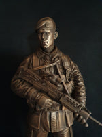 NI4  Without General Service Medal. British Soldier Cold Cast Bronze Figure 13" . Choose Regiment Below.