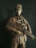 NI4  Without General Service Medal. British Soldier Cold Cast Bronze Figure 13" . Choose Regiment Below.