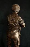 NI4  Without General Service Medal. British Soldier Cold Cast Bronze Figure 13" . Choose Regiment Below.