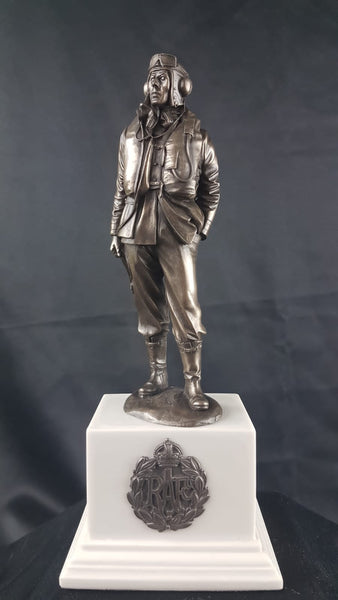 80th anniversary Battle of Britain cold cast bronze figurine of fighter pilot