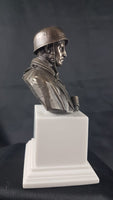 German Paratrooper Fallschirmjager FJR 6 Normandy 1944 . Cold Cast Bronze Bust