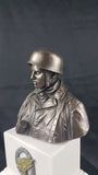 German Paratrooper Fallschirmjager FJR 6 Normandy 1944 . Cold Cast Bronze Bust