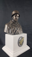 German Paratrooper Fallschirmjager FJR 6 Normandy 1944 . Cold Cast Bronze Bust